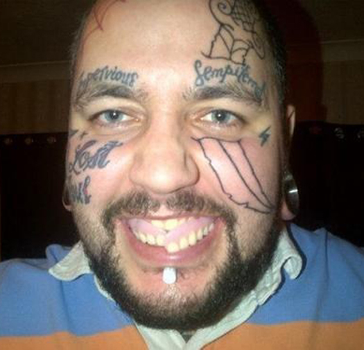 Bilderesultat for wtf bad tattoos in face