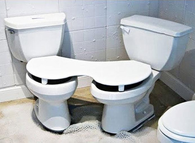 WTF? Dueling Toilets ~ Funny Pics