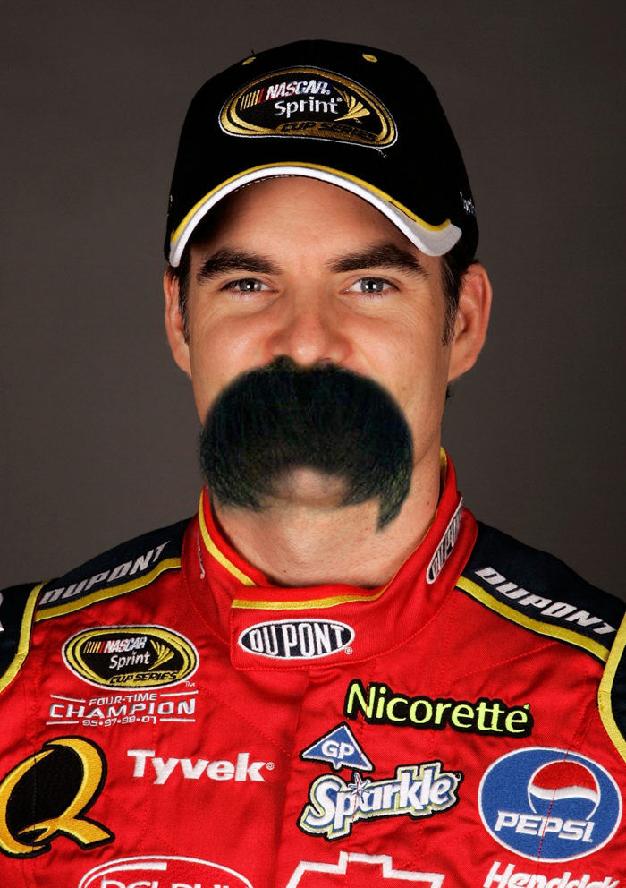 Jeff Gordon's Mustache - various styles has NASCAR talking! | Team ...